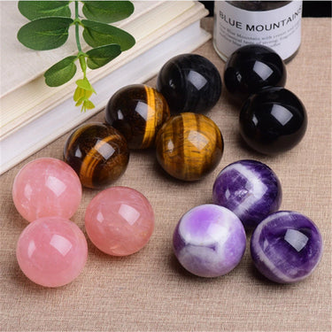 Amethyst Obsidian Tiger Eye Ball Home Decor